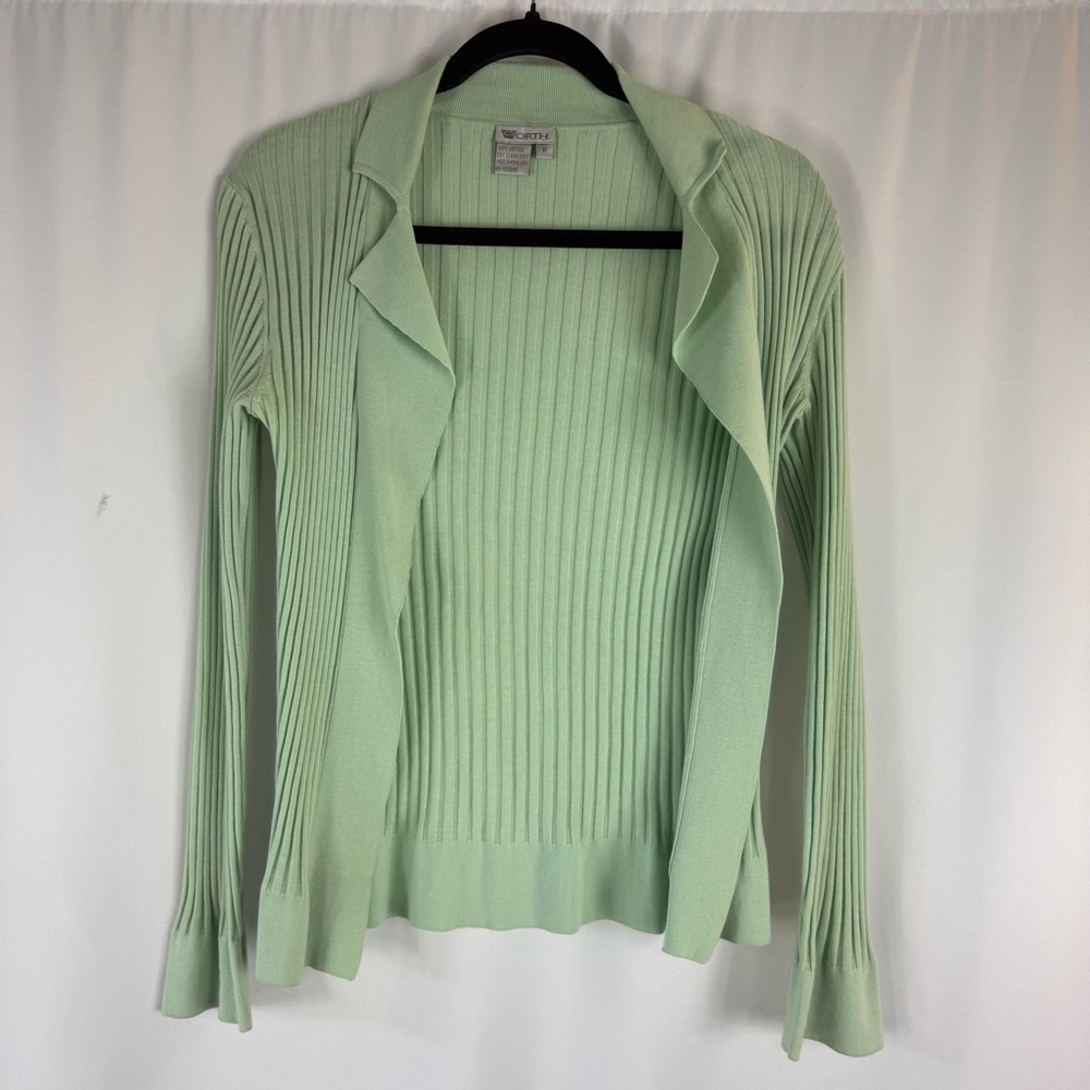 Vintage Worth Mint Green Ribbed 100% Cotton Top